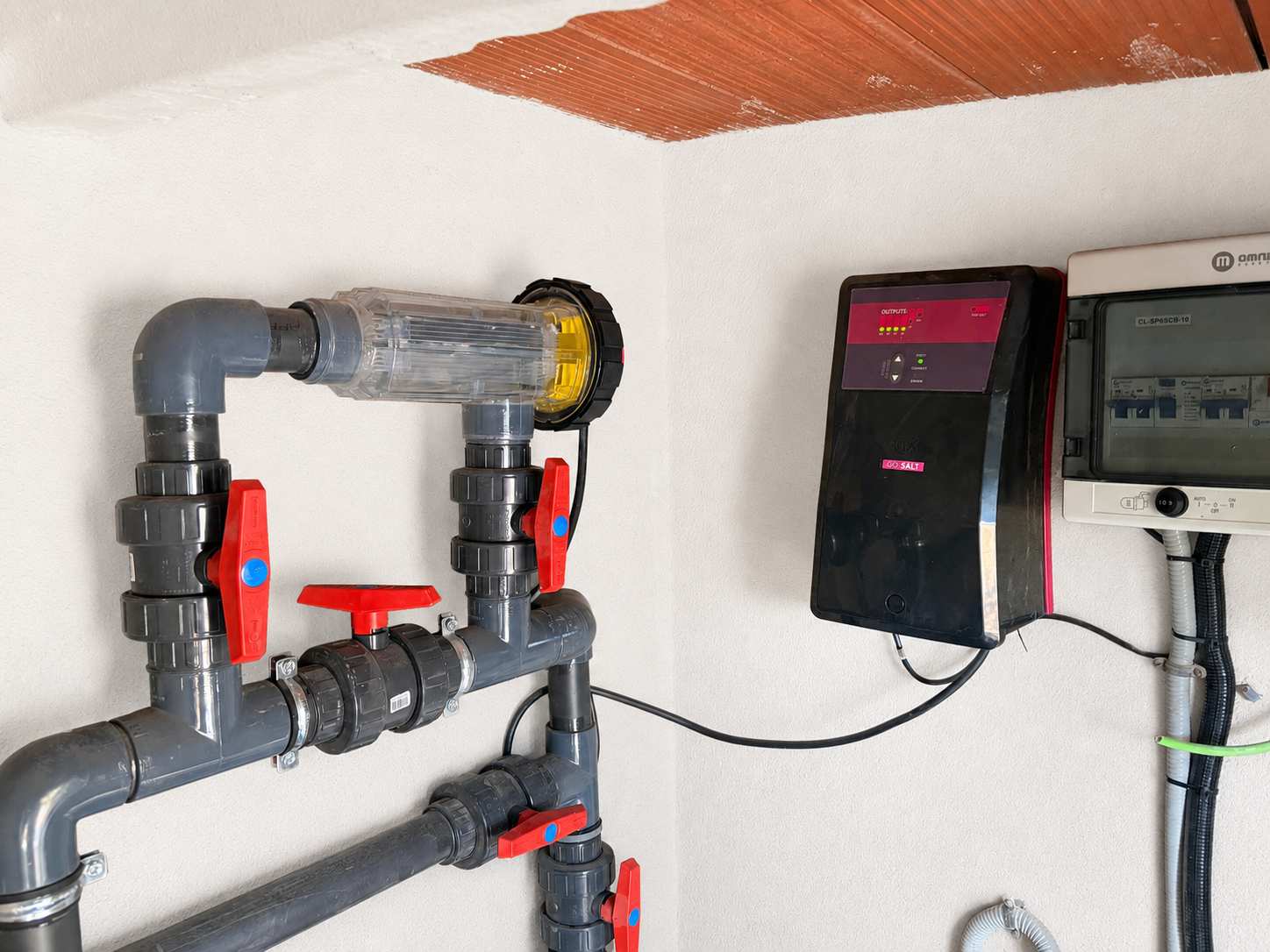 Swimming pool salt electrolysis system